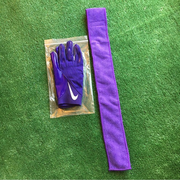 NEW NIKE VAPOR KNIT 4.0 WR FOOTBALL GLOVES LARGE WITH STREAMER TOWEL - Picture 2 of 7